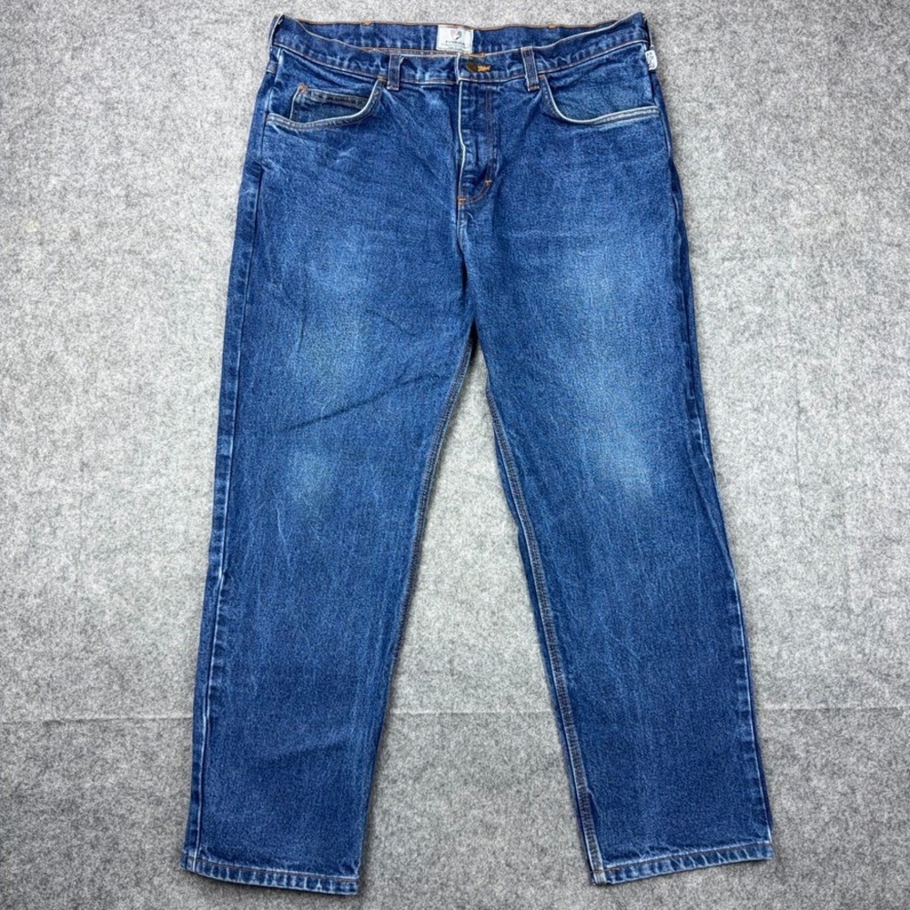 Tyndale Jeans Mens 38x31 Blue FR Flame Resistant Straight Leg Denim Workwear USA